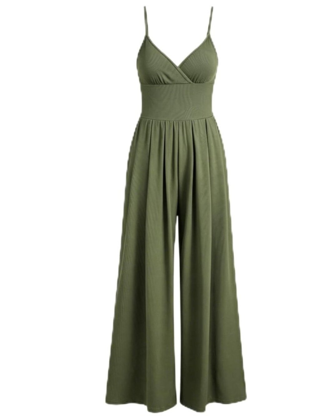 Womens Jumpsuits Spaghetti Strap Wide Leg Stretchy Long Rompers